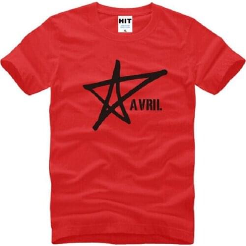 Avril Lavigne Music Printed T Shirt Men Summer Short Sleeve O Neck Cotton Mens T Shirt Top Tee Camisetas Hombre Fans Clothing