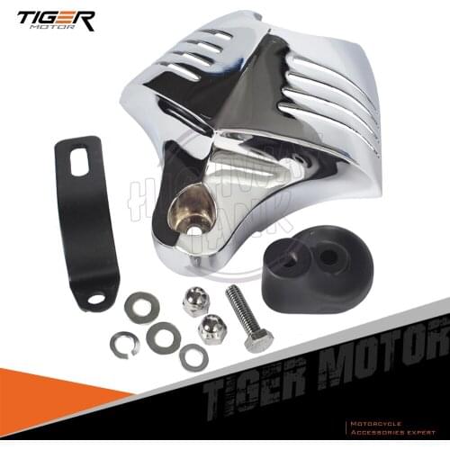 Chrome Motorcycle V-Shield Horn Cover Set case for Harley Big Twins Evo 1992-2012 Twin Cam 1988 GG