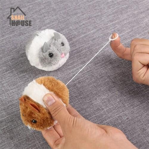 2020 New Snailhouse Cute Cat Toys Plush Fur Toy Shake Movement Mouse Pet Kitten Funny Rat Safety Plush Little Mouse