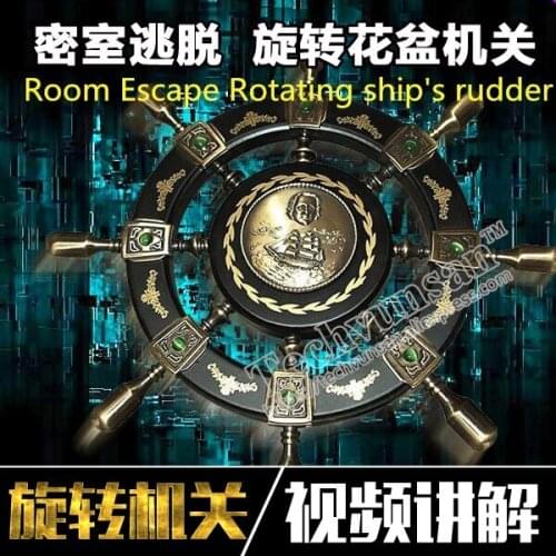 Multi circle rudder Clockwise Anti-clockwise Rotary flowerpot Rotating mechanism Takagism adventure game real life escape room
