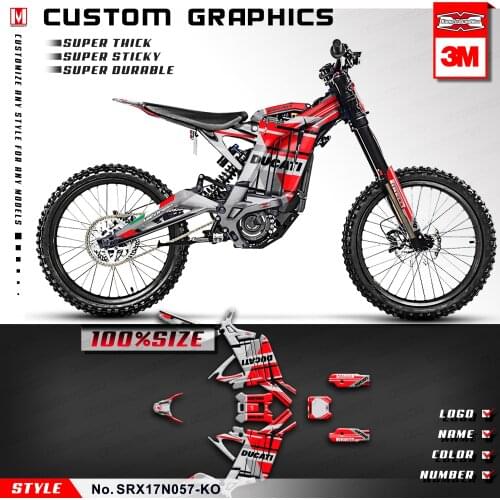 KUNGFU GRAPHICS High-quality Vinyl Decal Sticker Kit for Sur-Ron Light Bee X S Electric Dirt Bike, Style No.SRX17N057-KO