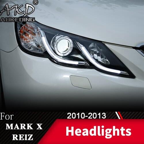 Head Lamp For Car Toyota Mark X 2010-2013 Reiz Headlights Fog Lights Day Running Light DRL H7 LED Bi Xenon Bulb Car Accessory