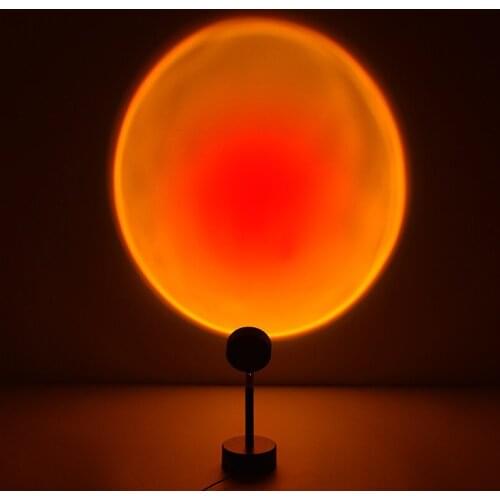 Sunset Rainbow Projector Night Light Usb Bedside Table Lamp Valentines Day Gift Lamp LED Atmosphere Light Nordic Lamp Home Decor