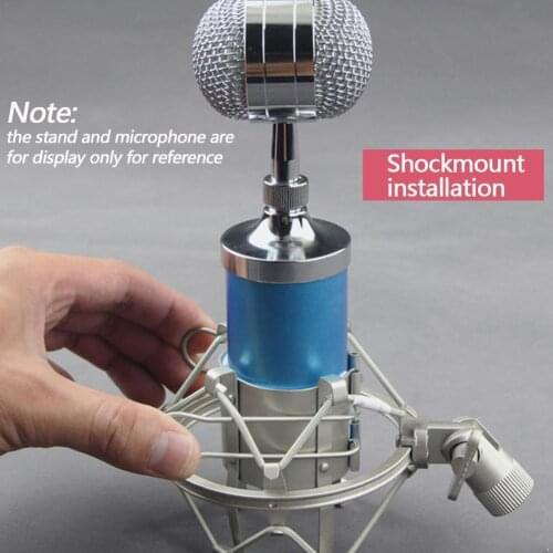 Professional Metal Microphone Shock Mount Reduce Noise Locking Knob Studio Holder Mic Recording Broadcast Clipr