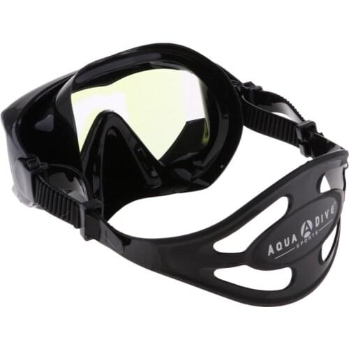 Clear Anti-fog Scuba Diving Mask Tempered Glasses for Swimming Water Sports Black Eyes Wear
