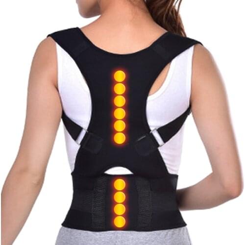 Adjustable Magnetic Shoulder Posture Corrector Lumbar Upper Back Support Brace Breathable Corset for Spine Back Orthopedic Belt
