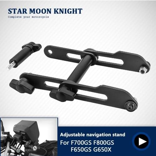 Motorcycle Adjustable Extend Stand Holder Phone Mobile Phone GPS Plate Bracket Phone Holder For BMW F700GS F800GS F650GS G650X