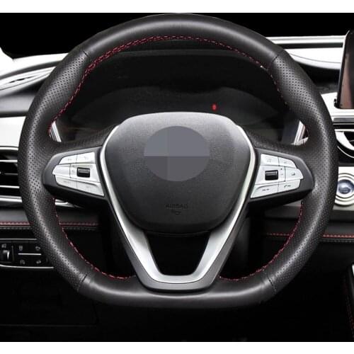 DIY Black Faux Leather Non-slip And Breathable Car Steering Wheel Cover For Changan cx70 EADO cs35 Auchan cs15/cs75