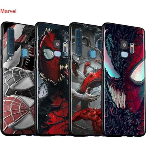 Silicone Cover Spiderman And Venom For Samsung Galaxy A9 A8 A7 A6 A6S A8S Plus A5 A3 A02 Star 2018 2017 Phone Case