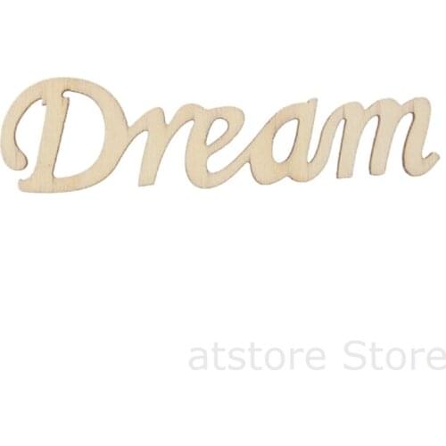 Dream Letters Wooden Hanging Sign Wall Decal Sticker Room Home Decor Ornament