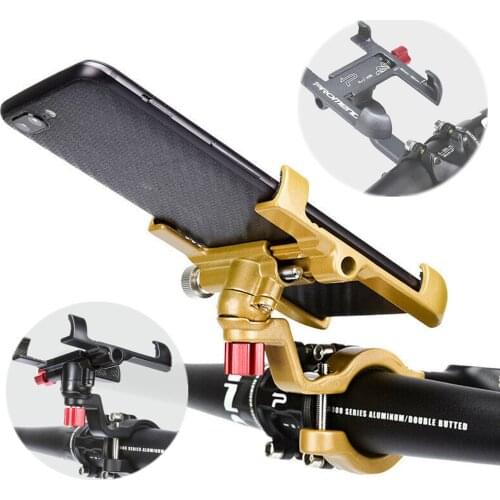 Portable Aluminum 360° Rotatable Bike Phone Mount Adjustable Bicycle Phone Holder Anti-Slip MTB Mobile Bracket Cycling Accessory