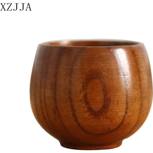 XZJJA Natural Jujube Small Wooden Cup Kitchen Bar Accessories Tea Coffee Drinking Wood Cups Breakfast Milk Beer Wine Tumblers
