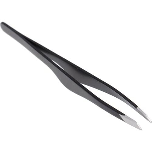 1PC Hair Beauty Slanted Puller Stainless Steel Eye Brow Clips Makeup Tool Professional Black Color Eyebrow Tweezer