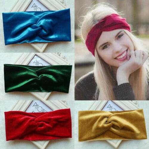 Knot Twisted Headband Band Wrap Fashion Women Twist Turban Velvet Lady Hair Head