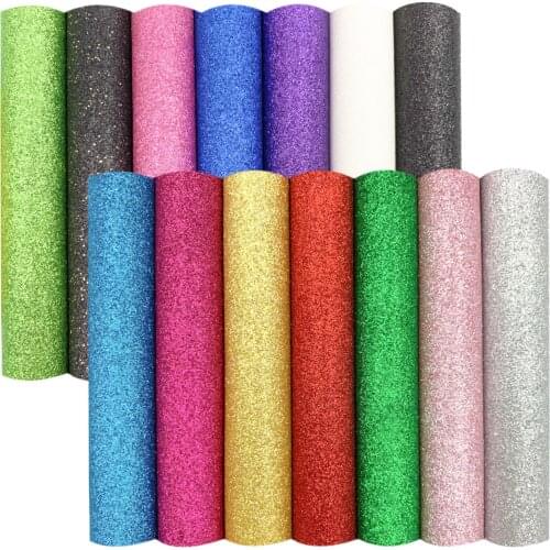 10pcs/pack Shiny Fine Glitter Fabric Sheet Iridescent Sparkle Faux Leather Craft Material For Home Party Decoration DIY 20*30cm
