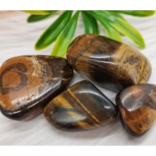 100g Natural tiger eye stone crystal gravel yellow tiger eye stone large granule