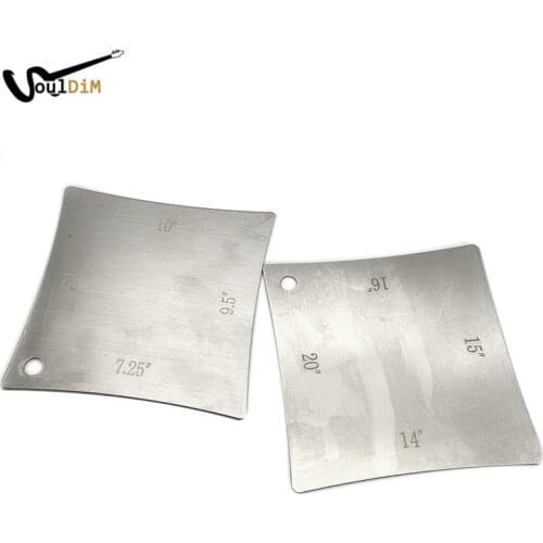 2pcs Guitar Fingerboard Fretboard Saddle Nut Radius Gauge Measuring Ruler Stainless Steel Luthier Tool
