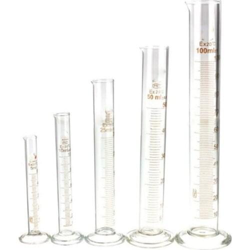 5Pcs Experimental glass Measuring cylinder set