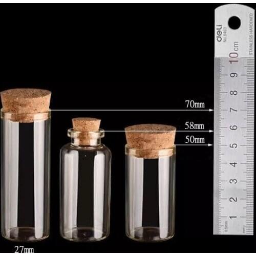 800pcs 20ml 30ml Containers Decor Popular Mason Jar Message Vials Cheap Bottle Mini Glass Jars DIY Small Cork Stopper Ornaments