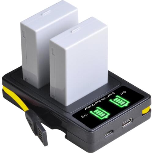 2Pcs 1800mah LP-E8 LPE8 LP E8 Battery Batterie AKKU + LCD Dual Charger for Canon EOS 550D 600D 650D 700D X4 X5 X6i X7i T2i T3i