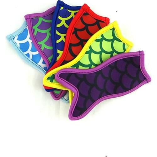 Fast shipping 100pcs/lot 16x8.5cm cuty Mermaid Fish style Popsicle Holders Pop Ice Sleeves Freezer Pop Holders For Child gift