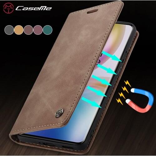 For OnePlus 8T one plus Nord PU Leather Case,CaseMe Retro Purse Luxury Magneti Card Holder Wallet Cover for OnePlus 8 Pro