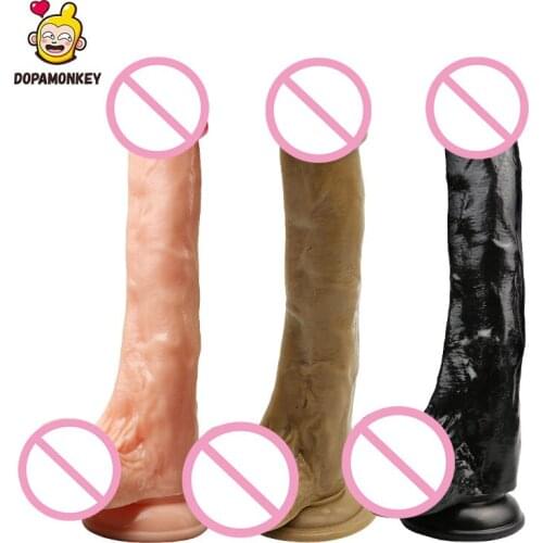 DopaMonkey Big Dildo Strong Suction Cup Realistic Super Manual dildo Huge Skin feeling Silicone Penis Sex Toy For Woman