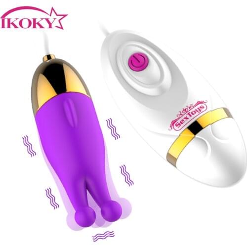 IKOKY G-Spot Vibrator Powerful Jumping Egg Vibrators 12 Speed Lick Clitoris Stimulator Masturbator Massage Sex Toys for Women