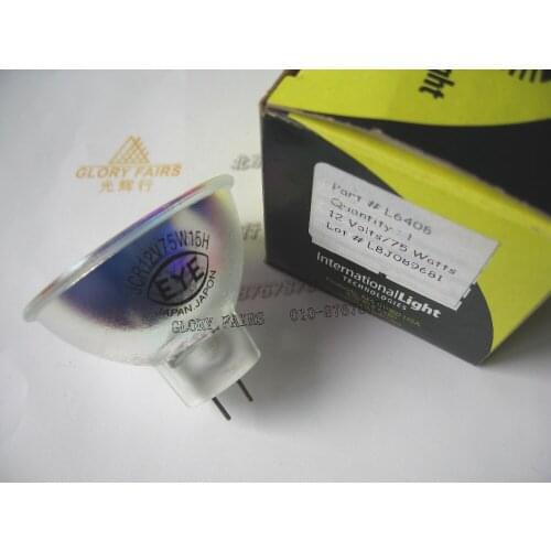 ILT L6408 12V 75W halogen lamp,EYE JCR12V75W15H Japan,Microscope chemistry analyzer light,Gilway 12V75W bulb