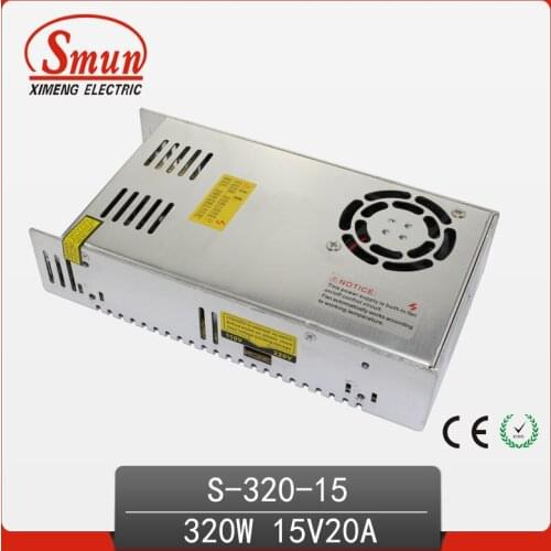Single Output LED Usage AC-DC 320W 15VDC 20A Switching Power Supply S-320-15