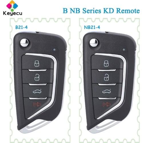 KEYECU KEYDIY B NB Series B21-4 NB21-4 KD Universal Remote Car Key - 4 Button - for KD900 URG200 KD900+ Mini KD KD-X2 Programmer