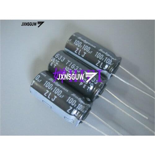 20PCS NEW RUBYCON ZLJ 100V100UF 10X20MM Aluminum electrolytic capacitors 100uF/100v 105 degrees 100UF 100V