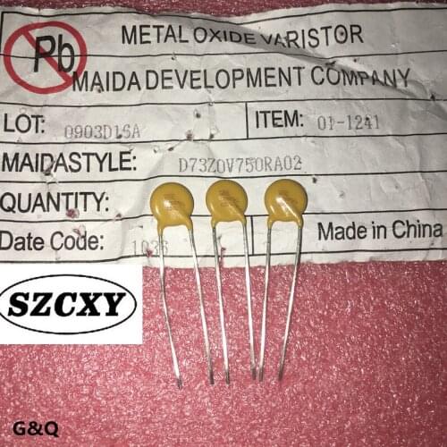 New and origina D73ZOV750RA02 7D750K V7750U 75V 7MM varistor