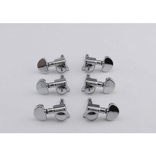 1Set 3R-3L Original Genuine Guitar Machine Heads Tuners 1:18 Chrome