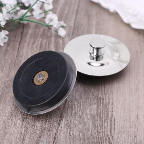 Stainless Steel Rubber Bath Tub Sink Floor Drain Plug Water Stopper Tool For Kitchen Laundry Bathroom