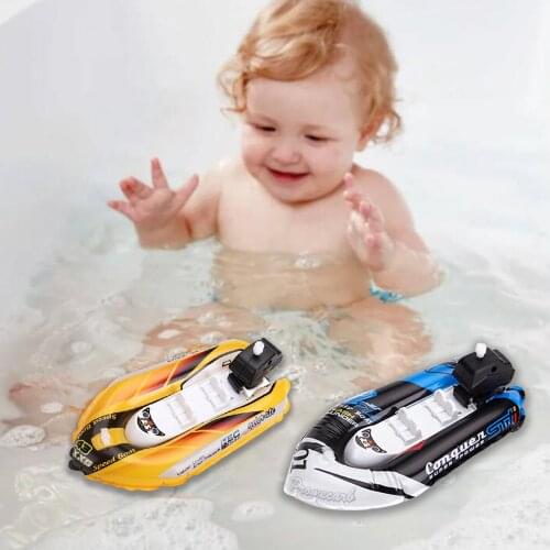 Kids Bath Toy Clockwork Wind Up Inflatable Boat Ship Play Water Bathroom Bath Toy Inflatable Boat Baby Toy Outdoor Water Toys