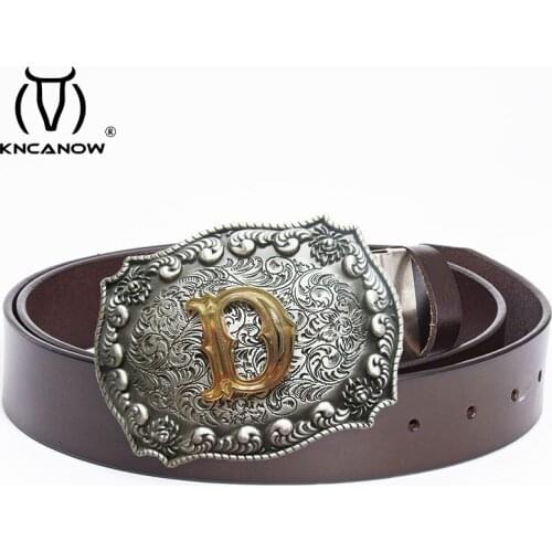Mens D Letter Leather Belt Made Of The Whole Cow Hide Retro Usa Trend Wild Fur Coat Jeans Girdles For Men Luxury Wide Waistband