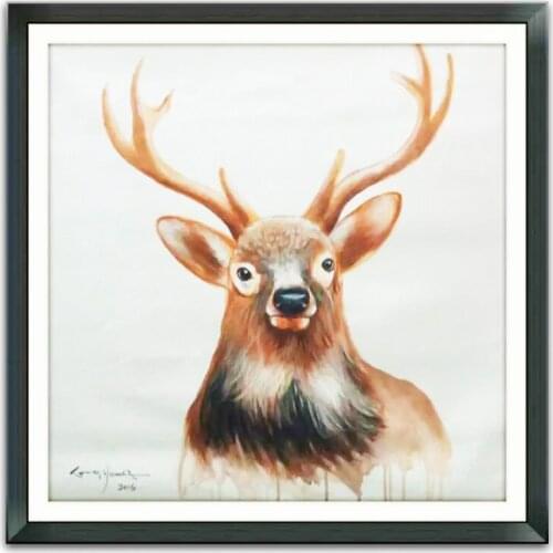 Hand painted Cartoon Oil Painting on Canvas Abstract Animal Wall Art for Home Decoration Original OilPainting YC002