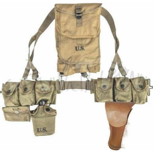 WORLD WAR II WW2 US ARMY SOLDIER EQUIPMENT 1928 HAVERSACK CANTEEN WAR REENACTMENTS World military Store