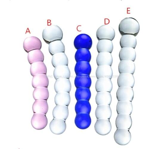 Glass Beads Anal Butt Plug Male Female Masturbation Vagina Beads