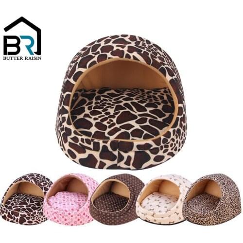 Super Soft Pet Bed For Dogs House Cats Kennel Comfy Calming Printed Beds Kennels Houses Sleeping Cave Cat Small For Nest Medium