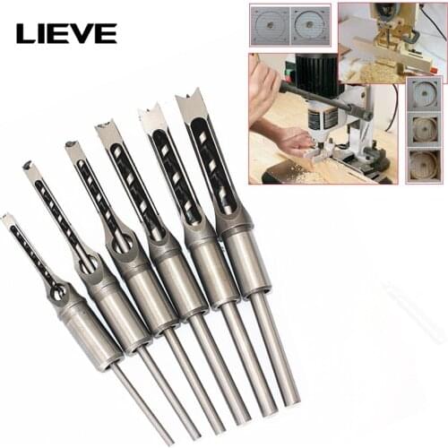 6.4/8/9.5/10/12.7/14/16mm HSS Square Hole Drill Bit Auger Bit Steel Mortising Drilling Craving Woodworking Tools
