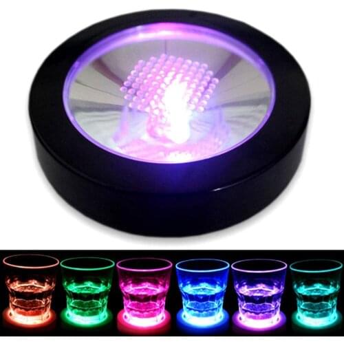LED gravity sensor Table Mats Drink coaster Table Placemats Creative Coffee Mug Cup Coasters Flashing Cup Mat for Club Bar Party