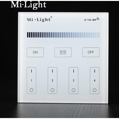Milight T1 AC220V 4-Zone Brightness Dimming Smart Panel Remote Controller led dimmer for led strip light lamp or bulb