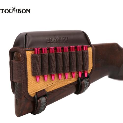 Tourbon Tactical Hunting Rifle Cheek Rest Riser Pad w/Ammo Cartridges Bullet Holder Carrier Caliber .308,.30-06 Gun Accessories