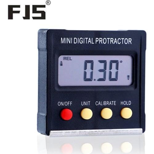 Mini Digital Inclinometer 4x90 Degree Protractor Electronic Angle Finder Level Box Goniometer Magnetic Base Bevel Gauge