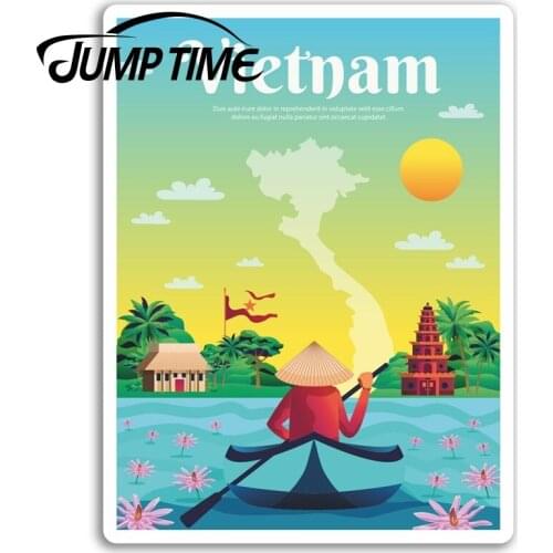 Jump Time for Vietnam Vinyl Stickers Asia Cool Travel Sticker Laptop Luggage Decal Rear Windshield Waterproof Car Accessories