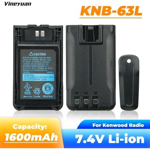 Replacement Battery for Kenwood KNB-63L KNB-65L fits TH-K20A/K20E TH-K40A/K40E Radio