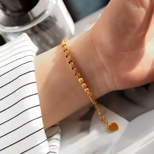 Wrist Chain for Women Lucky Phoenix Tail Wheat Shaped Stainless Steel Fashion Jewelry Gold Color Exquisite Mistress Gift(GB443)