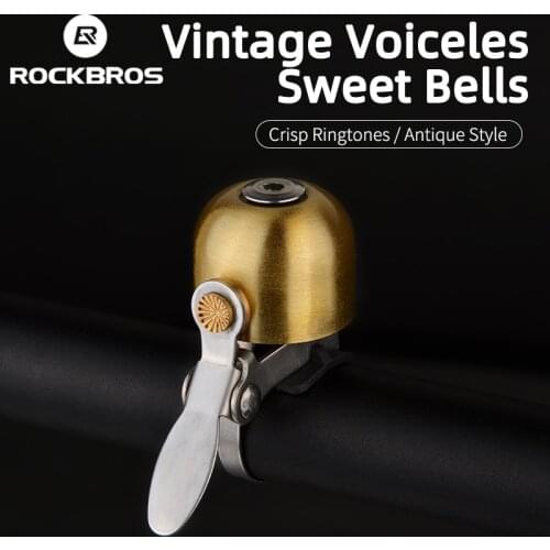 ROCKBROS Vintage Bicycle Bell Ring Clear Sound Road Bike Retro Cycling Bell timbre bicicleta Bike Accessories MTB Cycle Bell